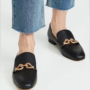 Tory Burch Jessa Black Leather Loafers